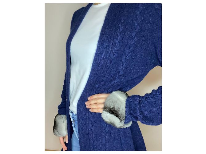 Autre Marque Kaschmir-Strickwaren von Femmes Fatales Blau - Ansicht 5