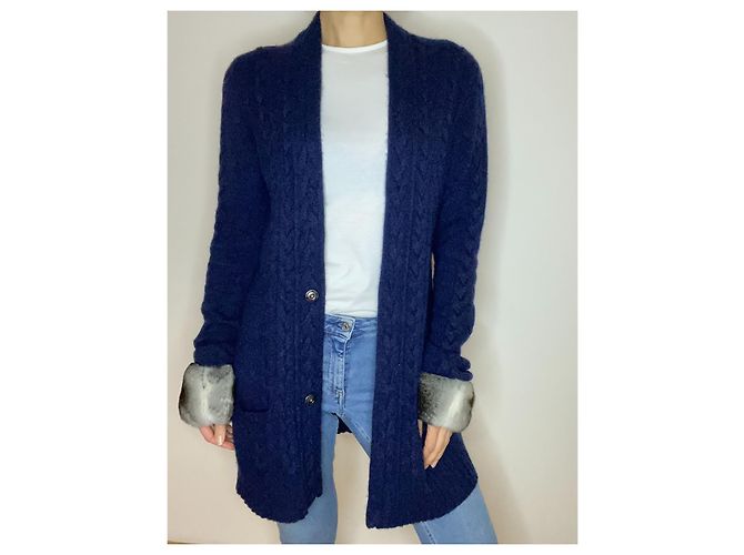 Autre Marque Kaschmir-Strickwaren von Femmes Fatales Blau - Ansicht 6