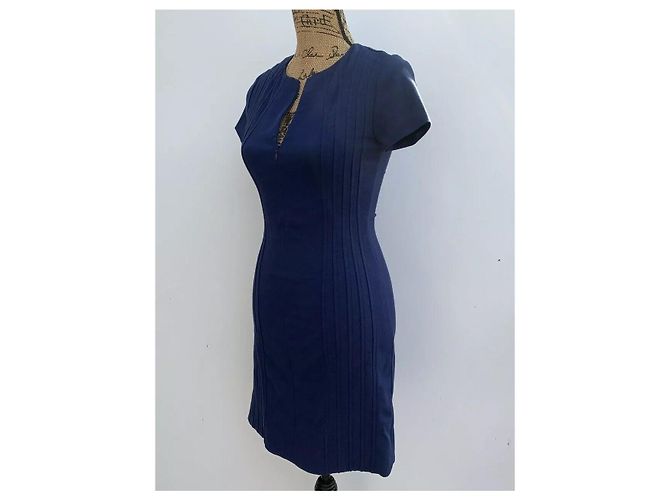 Diane Von Furstenberg Etuikleid DvF Kaelyn in tiefem Saphir Marineblau Dunkelblau - Ansicht 3