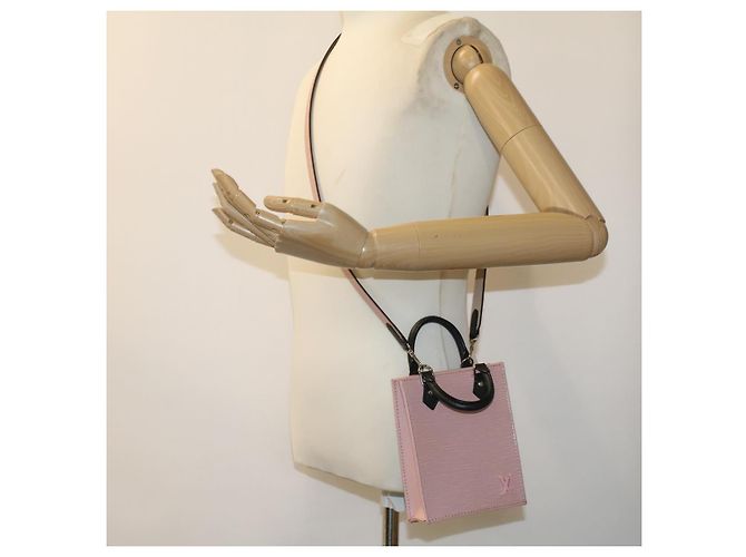 LOUIS VUITTON Borsa a Mano Epi Petit Sac Plat 2modo Rose Ballerine M69575 BS3088alla - vista 25