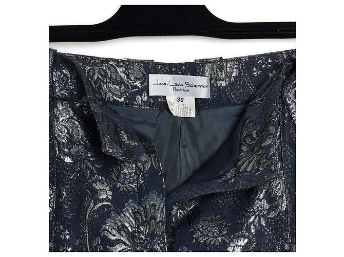 Giacca Jean Louis Scherrer Blu Navy e Argento in Cotone 38FR - vista 8