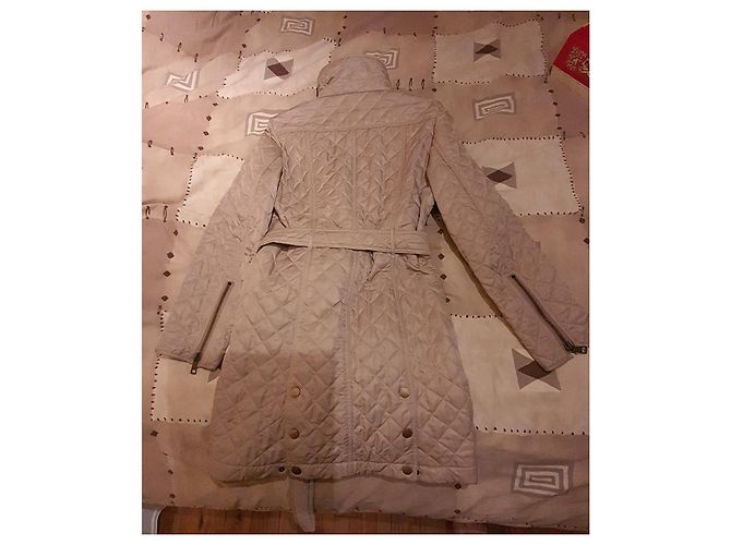Gabardina acolchada de largo medio BURBERRY BRIT Beige - vista 2