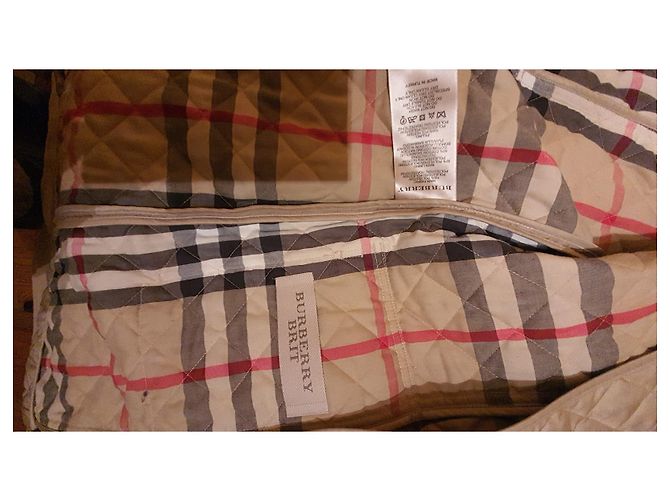 Gabardina acolchada de largo medio BURBERRY BRIT Beige - vista 4