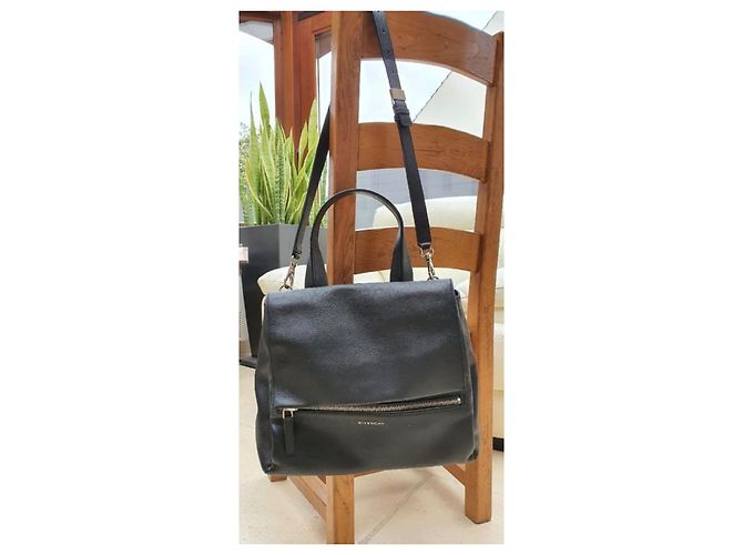 Borsa a mano Givenchy in pelle nera granulata Nero - vista 7