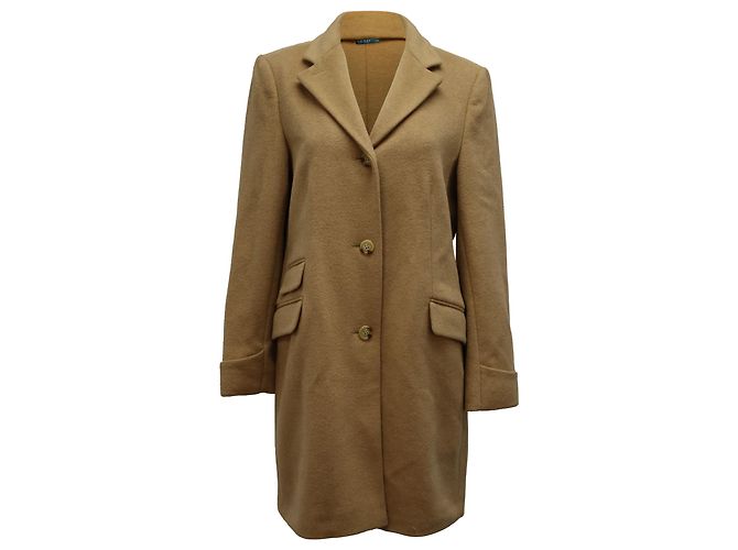 Manteau Homme Laine Cachemire Camel - Taille 48, Occasion En Parfait état