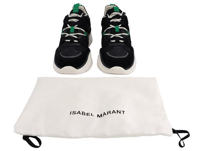 Isabel Marant Baskets Kindsay en Cuir Noir - vue 6