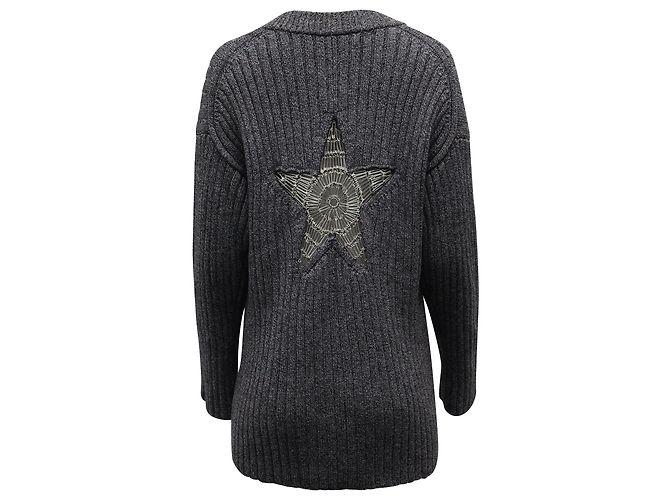 Alexander Wang Star Safety Pin Pullover in Grey Laine - Ansicht 3