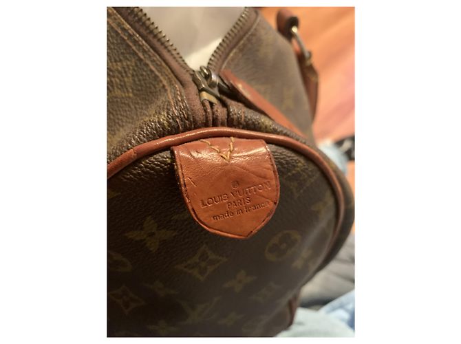 Borsa a mano Louis Vuitton Speedy Marrone Scuro Pelle - vista 14