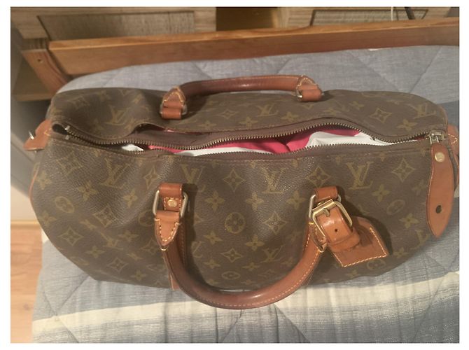 Borsa a mano Louis Vuitton Speedy Marrone Scuro Pelle - vista 8