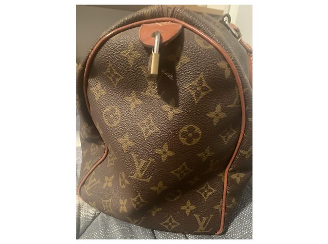 Borsa a mano Louis Vuitton Speedy Marrone Scuro Pelle - vista 9