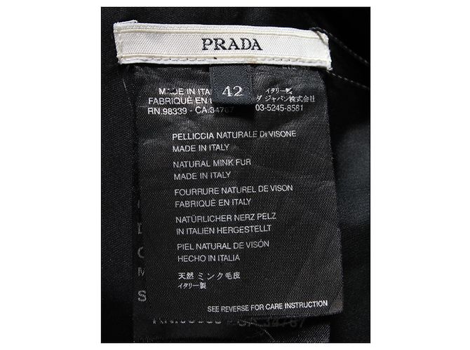 Ribbon Prada Estola de visón marrón oscuro - vista 5