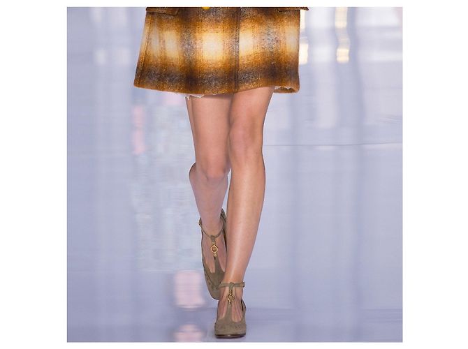 Clare CHLOÉ Tacchi  38 scamosciato Beige - vista 2