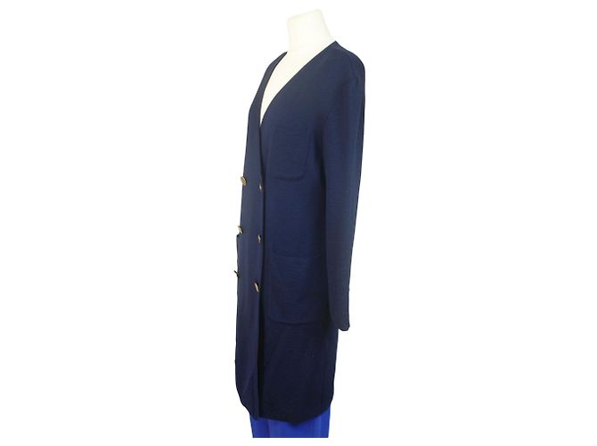 SAINT LAURENT Strick XL Wolle Blau - Ansicht 4