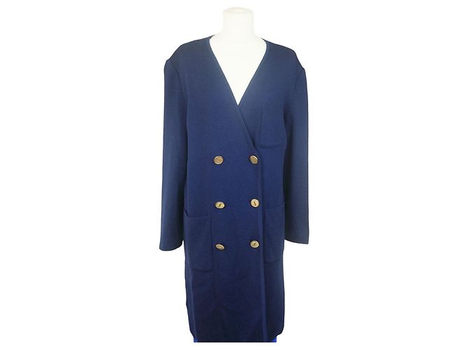 SAINT LAURENT Strick XL Wolle Blau - Ansicht 5
