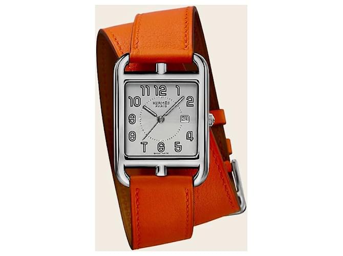 Hermès GROSSES CAPE-COD-BAND 37 MM, gefütterte Tour Orange - Ansicht 4