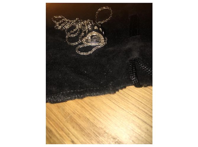 Collana Chopard Happy Hearts in oro bianco e diamanti Argento - vista 4