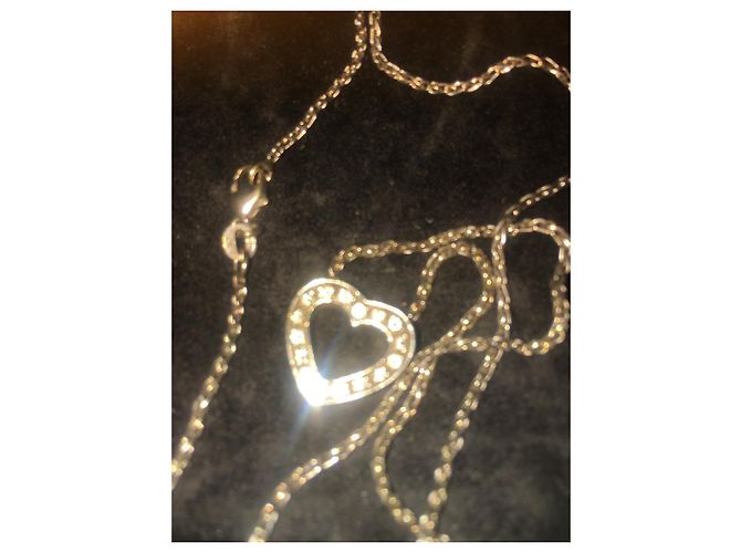 Collana Chopard Happy Hearts in oro bianco e diamanti Argento - vista 6