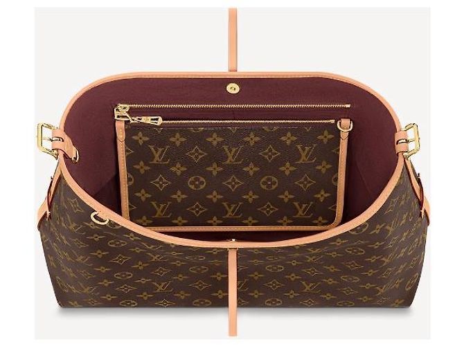Louis Vuitton CarryAll MM Monogram Canvas con Pochette Marrone - vista 3