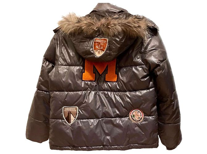 Moncler Furhood Jacke Hellbraun Polyester - Ansicht 2