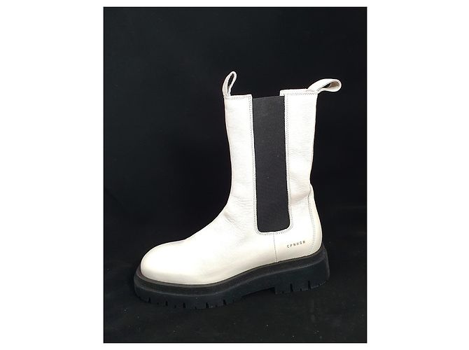 Autre Marque Botines Copenhagen Studios Marfil Cuero Talla 40 Blanco - vista 3