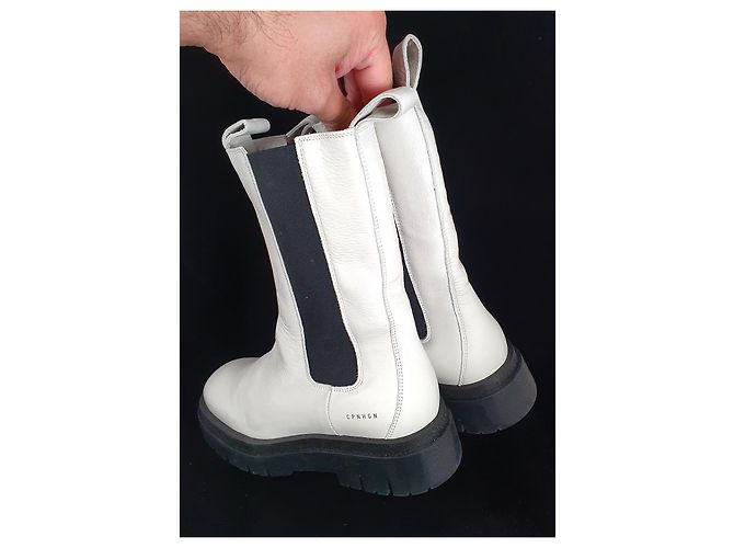 Autre Marque Botines Copenhagen Studios Marfil Cuero Talla 40 Blanco - vista 7