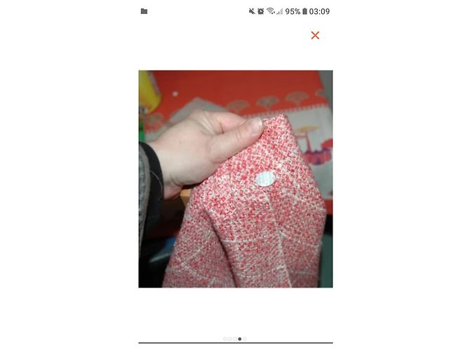 Falda Chanel de tweed blanca y roja Blanco - vista 4