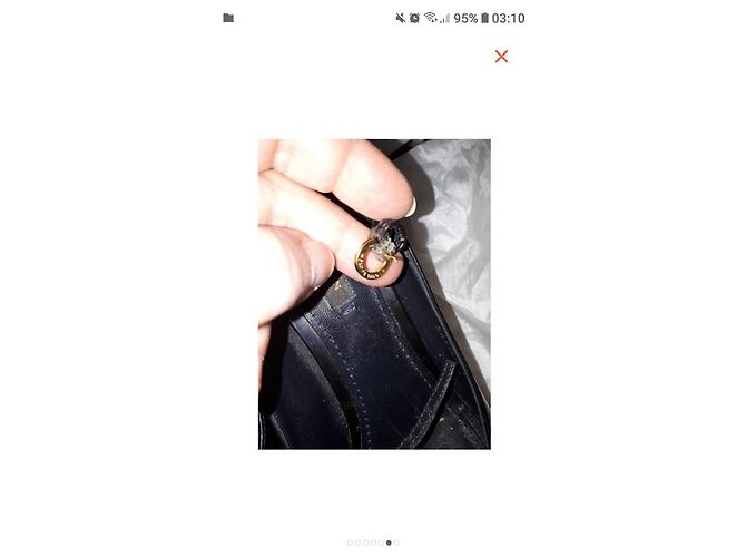 Décolleté Louis Vuitton Oro e Blu Scuro in Pelle Vernice D'oro - vista 7