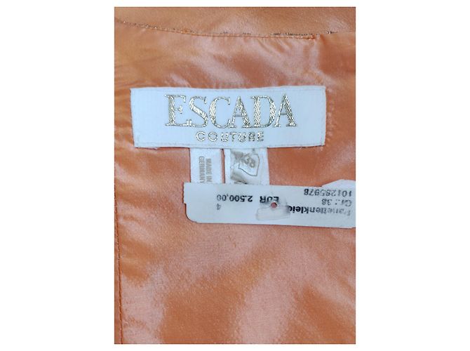 Escada Couture Maxikleid Orange Seide - Ansicht 6