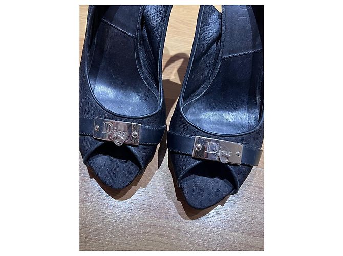 Décolleté Dior in pelle nera 38 Nero - vista 3