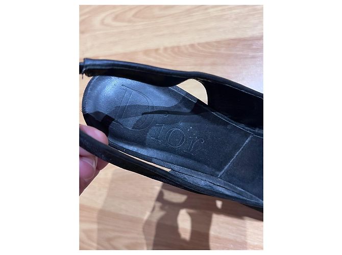 Décolleté Dior in pelle nera 38 Nero - vista 4