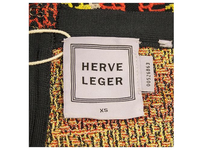 Herve Leger Ola Geometric Crochet Jacquard Pencil Skirt size XS Multiple colors - view 3