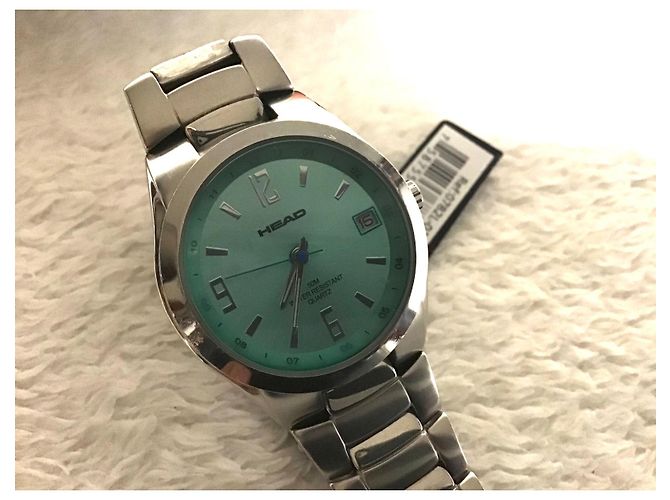 Autre Marque Reloj Head de acero con esfera verde satinada Plata - vista 4