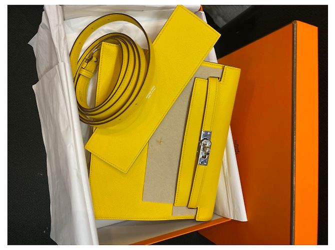 Kelly Hermès Borse Giallo - vista 3