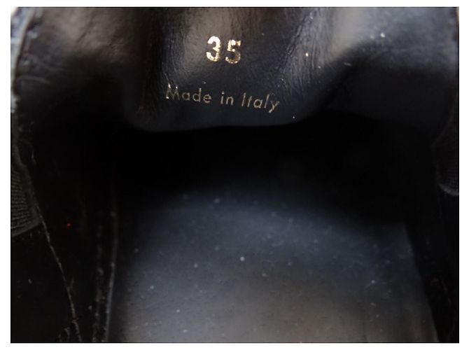 Mocassini Céline Multicolore in Tessuto Pelle 35 FR Nero Bianco Rosso - vista 13