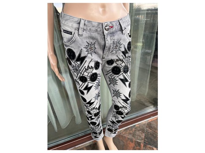 Philipp Plein Jeans Grau Denim XS - Ansicht 3
