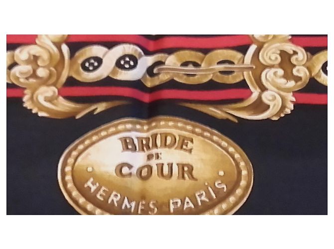 Hermès Seidentuch Bride de Cour Schwarz - Ansicht 2