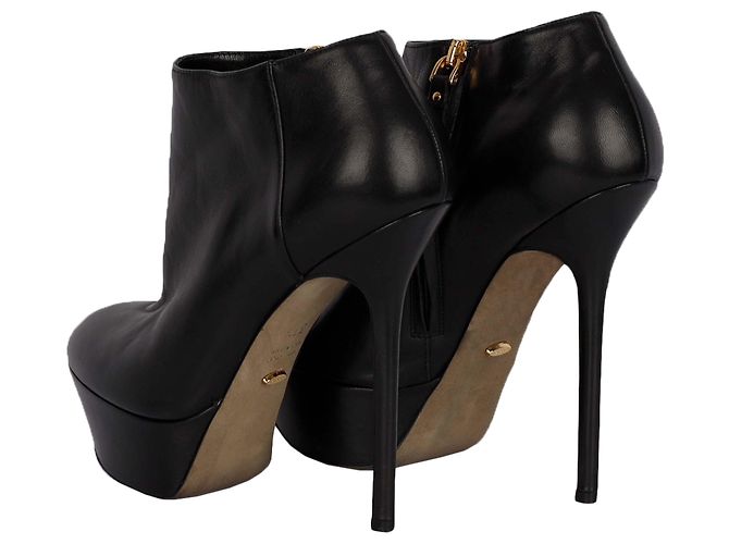 Botines de tacón con plataforma Sergio Rossi Negro - vista 3