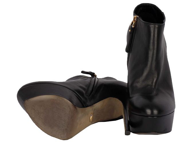 Botines de tacón con plataforma Sergio Rossi Negro - vista 4