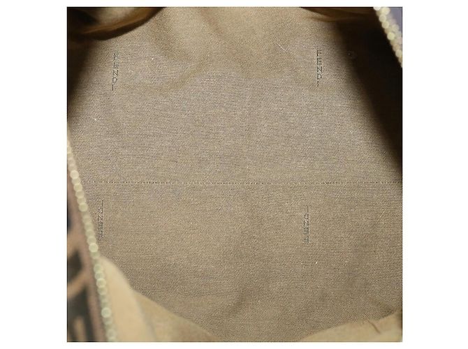 FENDI Zucca Sac à main en toile 2façon Marron Noir Auth 33206 - vue 10