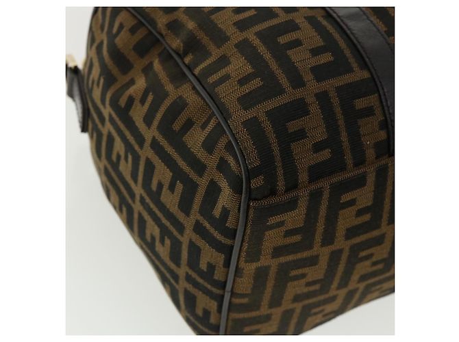 FENDI Zucca Sac à main en toile 2façon Marron Noir Auth 33206 - vue 17