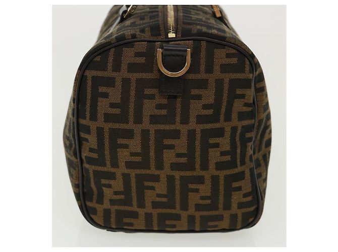 FENDI Zucca Sac à main en toile 2façon Marron Noir Auth 33206 - vue 3