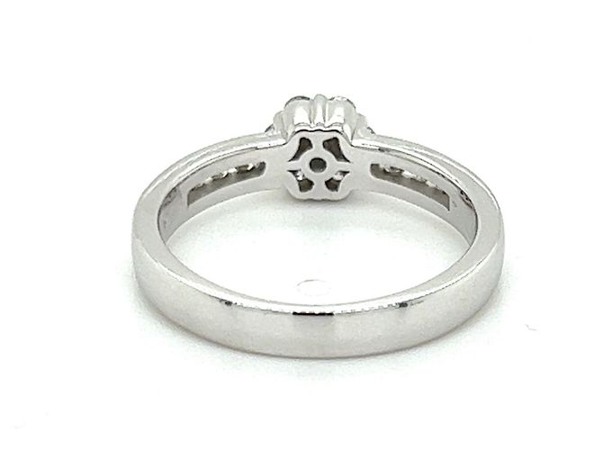 Autre Marque Anello donna oro bianco 14K con diamanti 0.41 CT. - vista 3