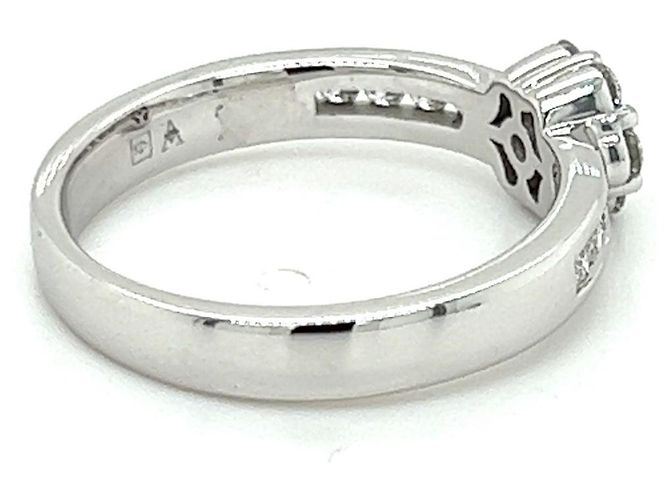 Autre Marque Anello donna oro bianco 14K con diamanti 0.41 CT. - vista 4