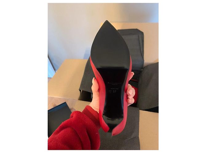 Décolleté rosse Saint Laurent Rosso - vista 4