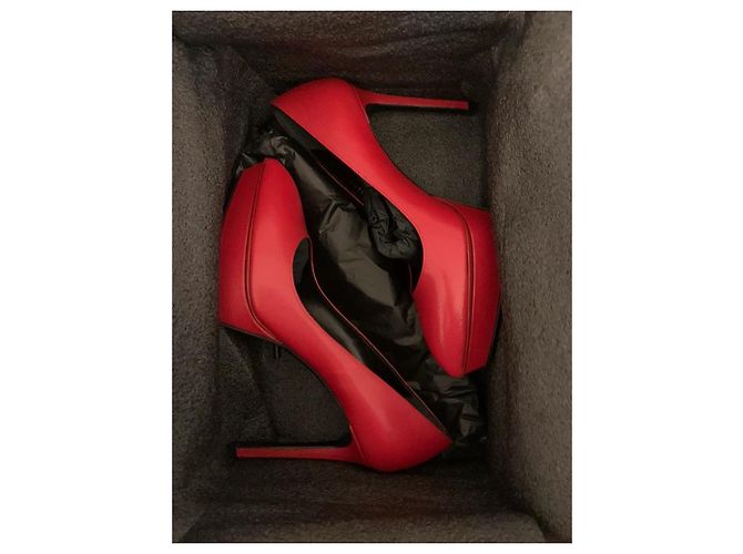 Décolleté rosse Saint Laurent Rosso - vista 6