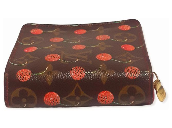Louis Vuitton Takashi Murakami Monogramm Geldbörse Hellbraun Leder - Ansicht 3
