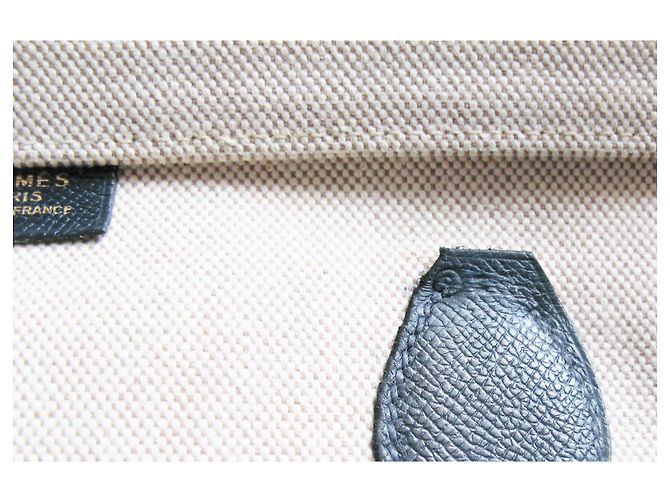 Hermès Canvas Cabag Tote 40 cm Blu Navy - vista 11