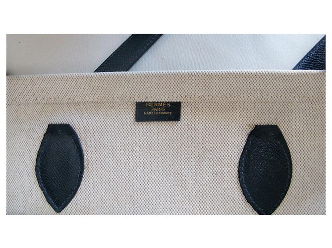 Hermès Canvas Cabag Tote 40 cm Blu Navy - vista 5