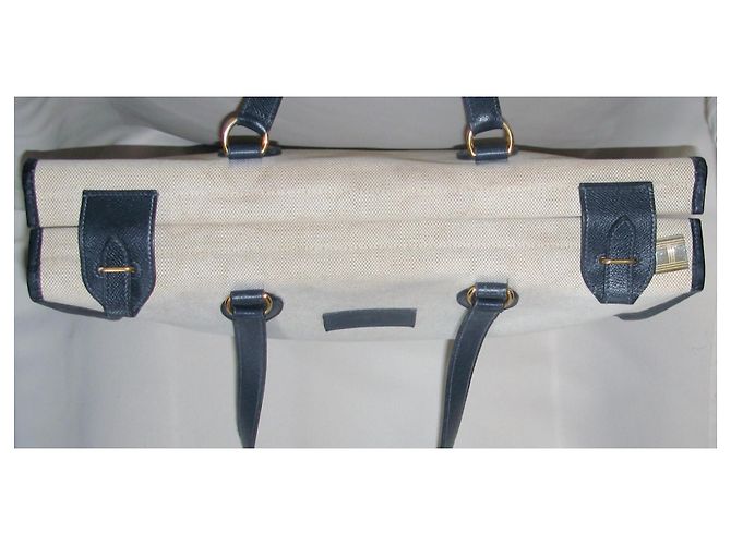 Hermès Canvas Cabag Tote 40 cm Blu Navy - vista 8