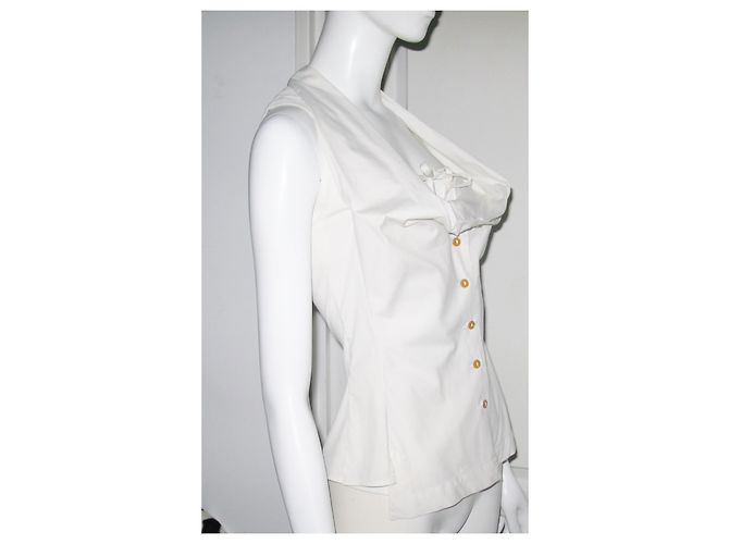 Top Vivienne Westwood Couture de algodón blanco - vista 5